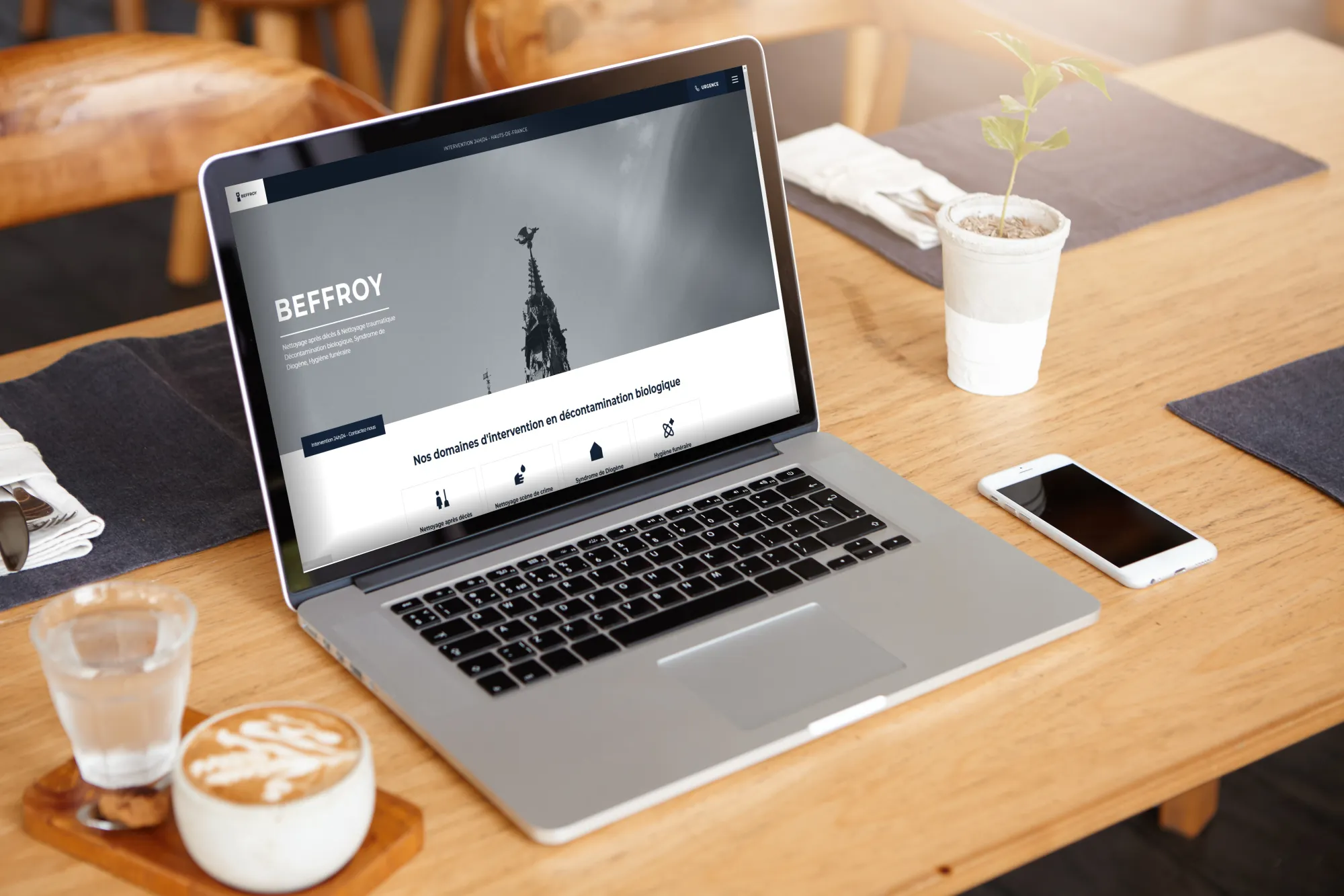 Projet BEFFROY : naming, identité visuelle et site web pour le nettoyage après décès