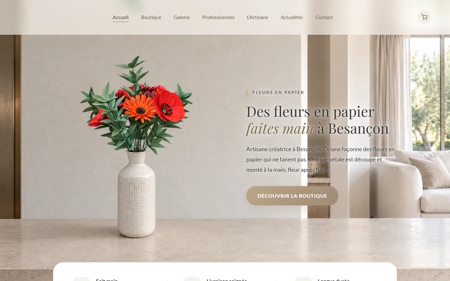 Oriane ABT - Boutique en ligne sur mesure