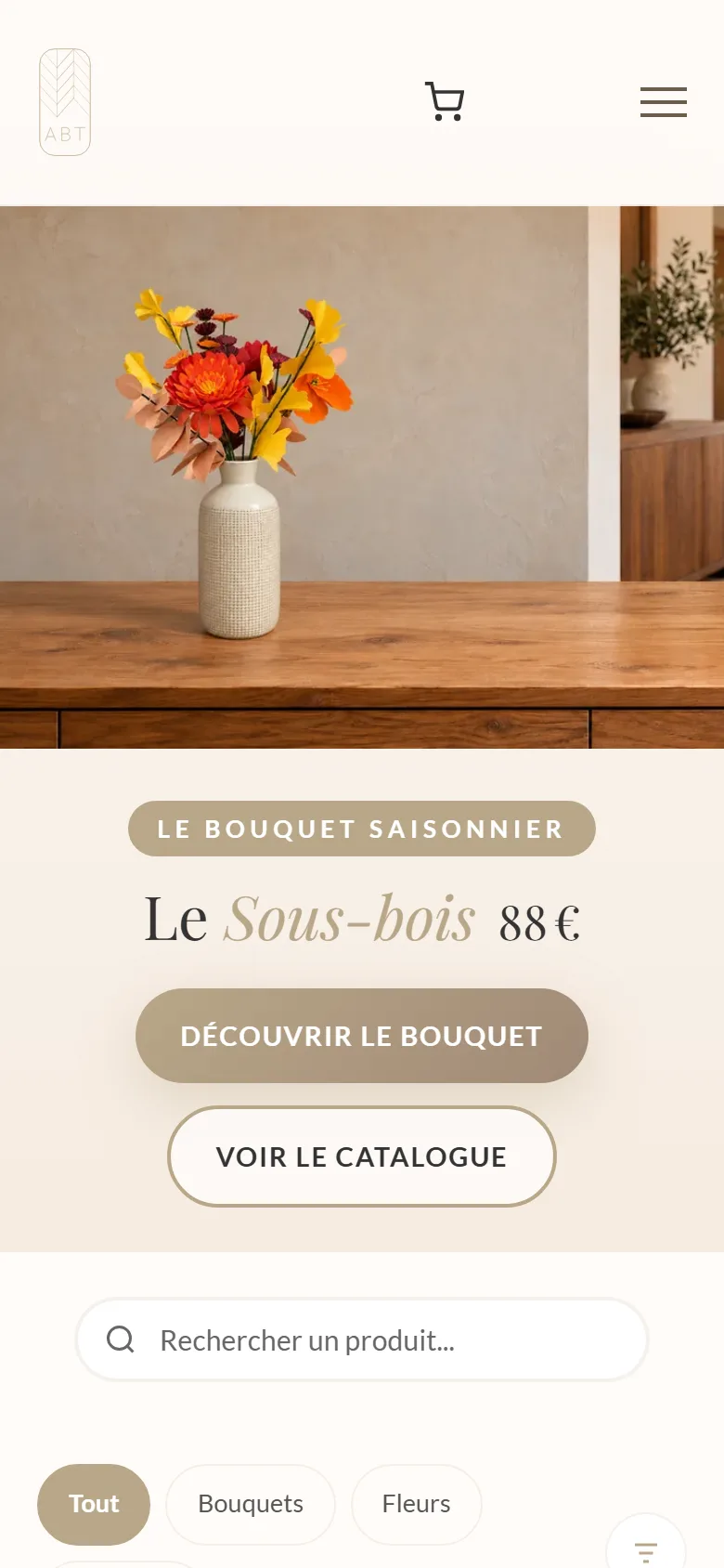 Oriane ABT - Boutique en ligne sur mesure - 2RO Graphic Design