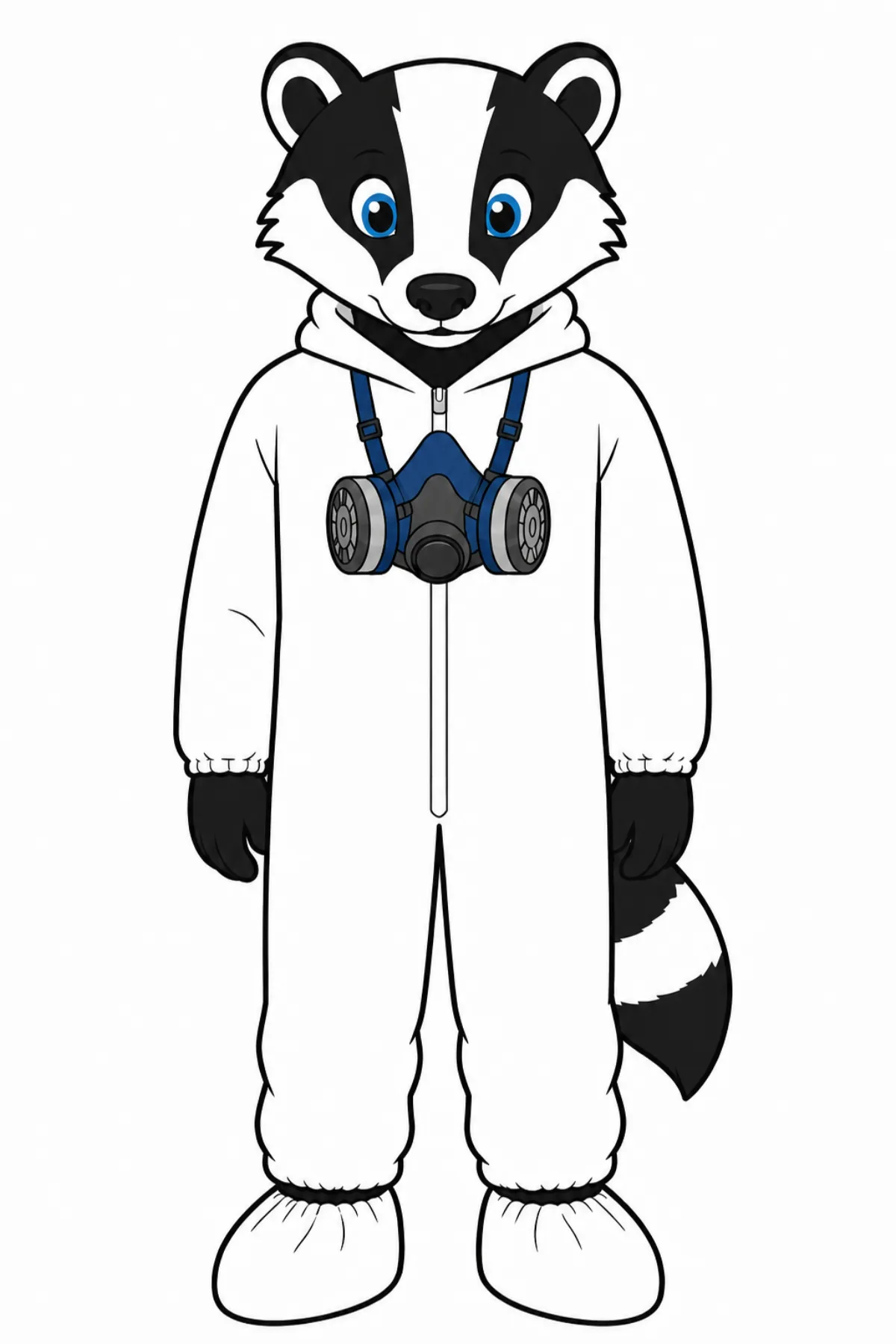 Mascotte blaireau Orizons — illustration vectorielle personnage de marque