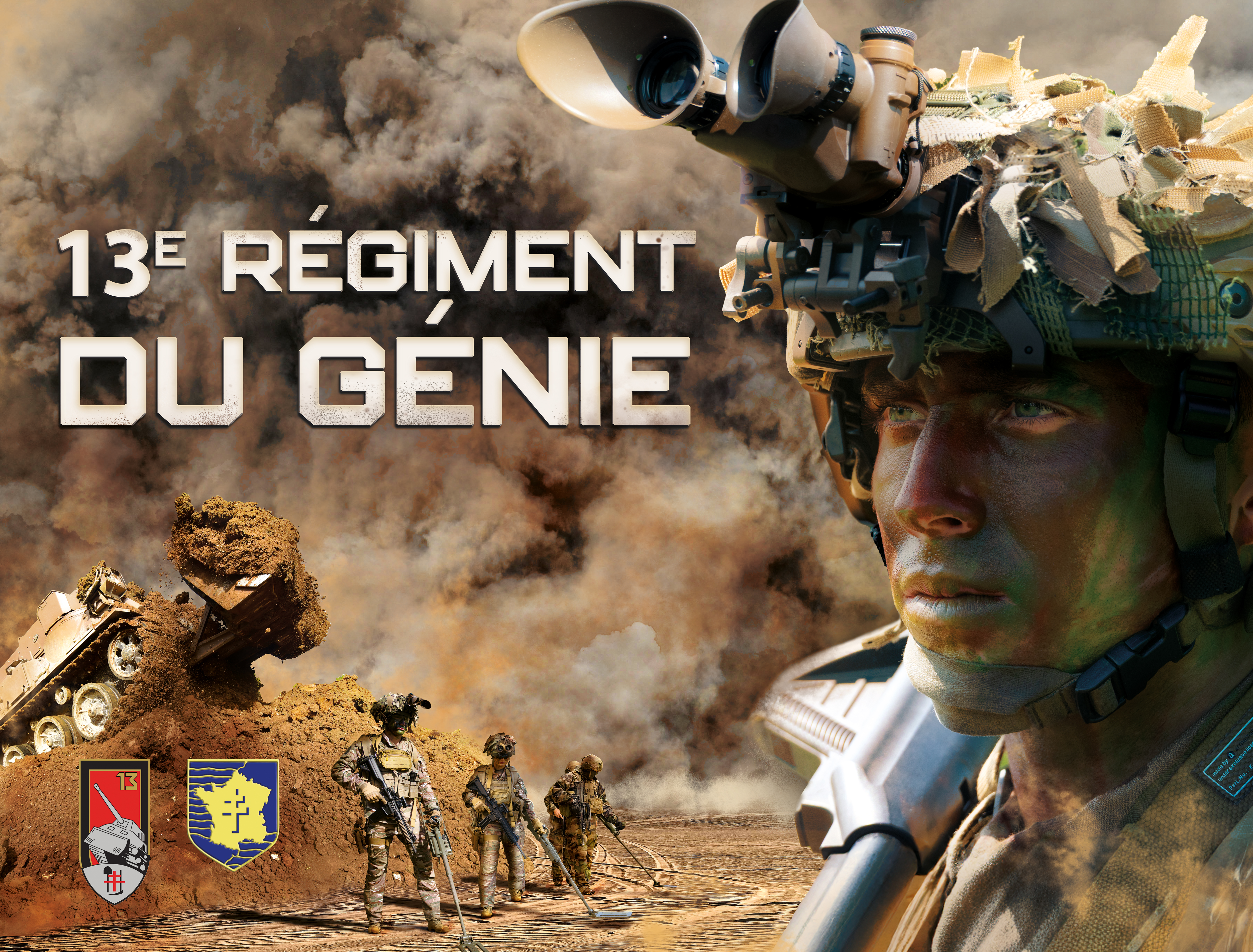 Panneau grand format 4x6m - 13e Régiment du Génie