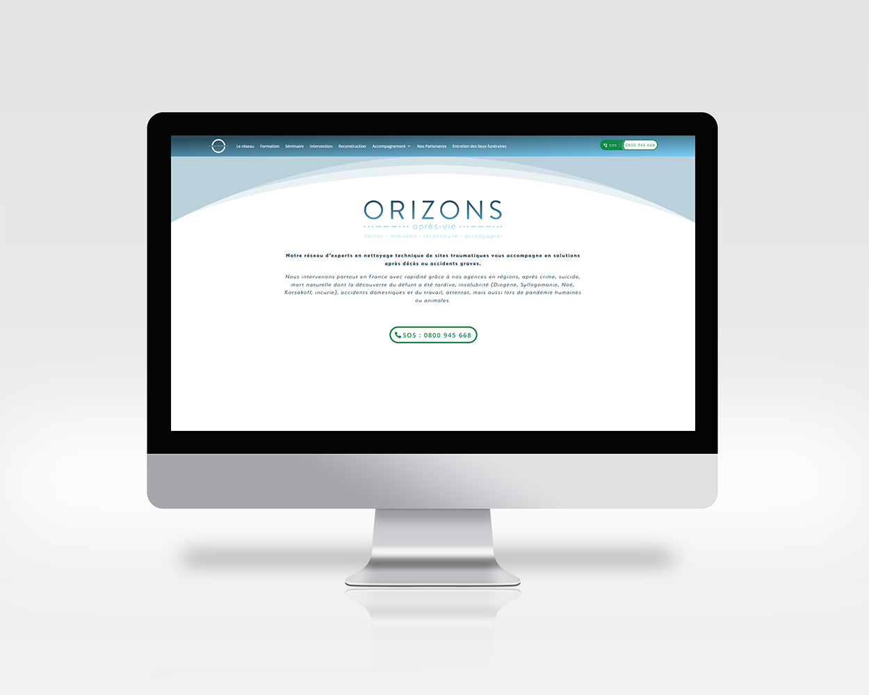 Site web professionnel - funéraire - Orizons