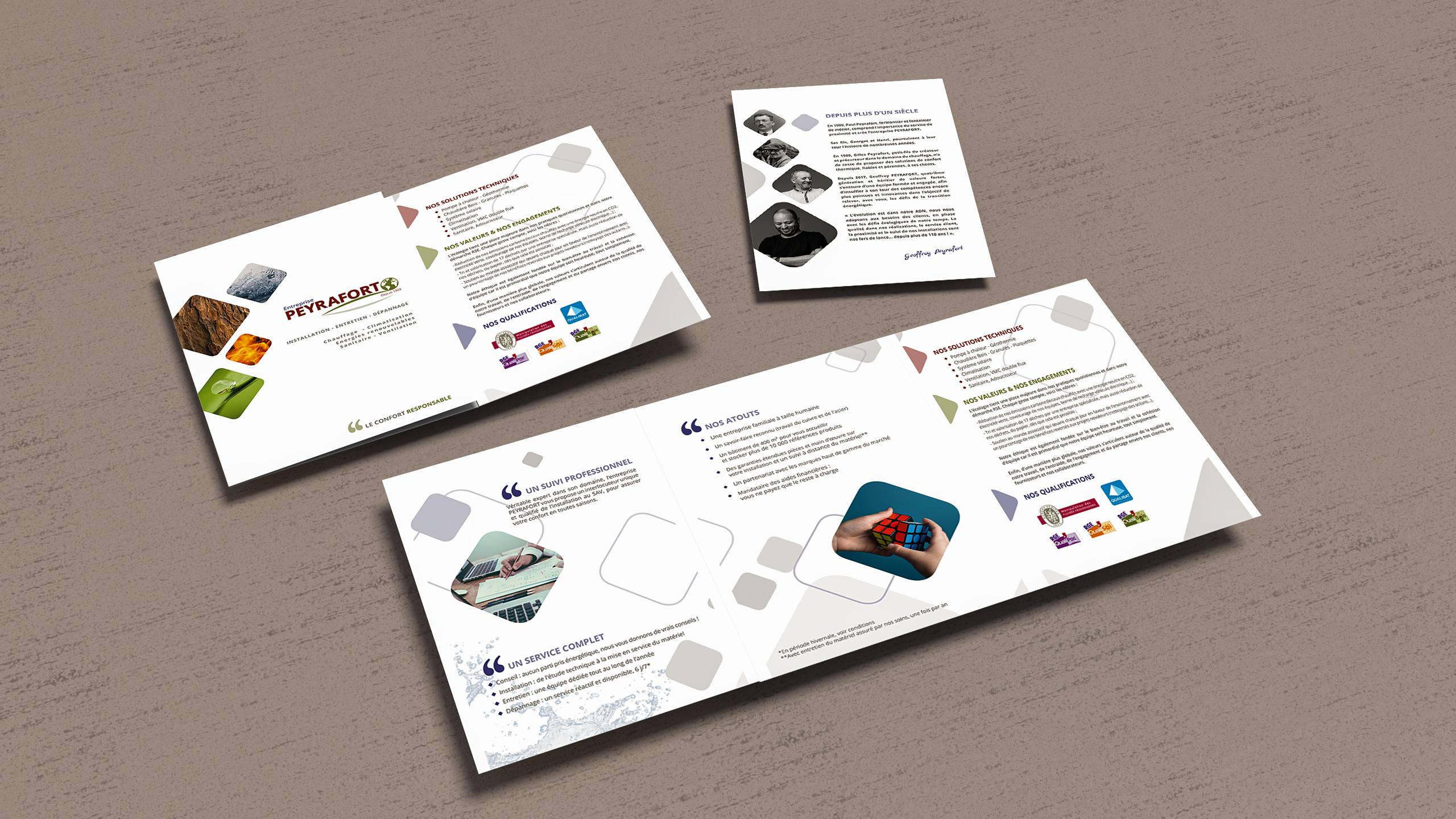 Support de communication - Entreprise Peyrafort